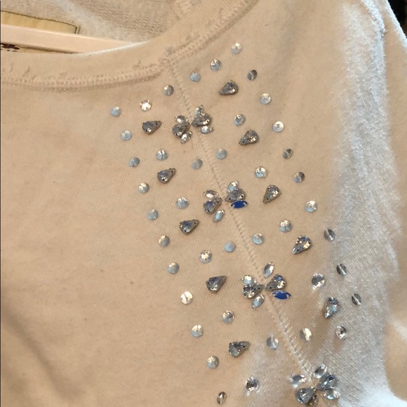 White Sweater with Sequins - Picture 2 of 3